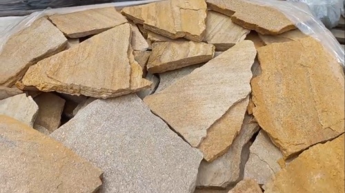 Плитняк златолит жёлтый для цоколя купить в Бугульме