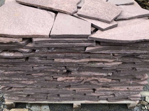 Плитняк лемезит бордовый для облицовки цоколя 20-25 мм  купить в Бугульме