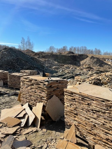 Плитняк златолит жёлтый золотистый для фасада 1,5-3см купить в Бугульме