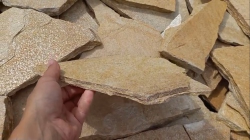 Плитняк златолит жёлтый для цоколя купить в Бугульме