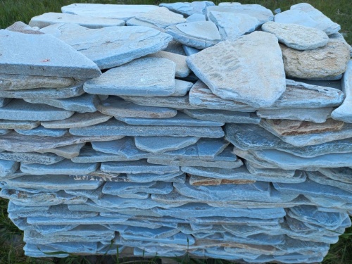 Плитняк златолит зелёный галтованный для цоколя купить в Бугульме